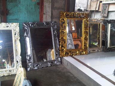 wooden mirror CodeWM100F size 100x70cm